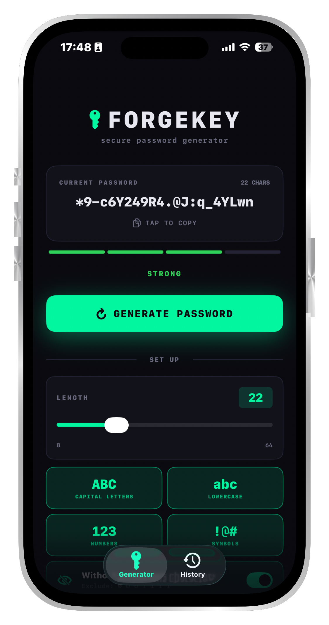 ForgeKey App Interface